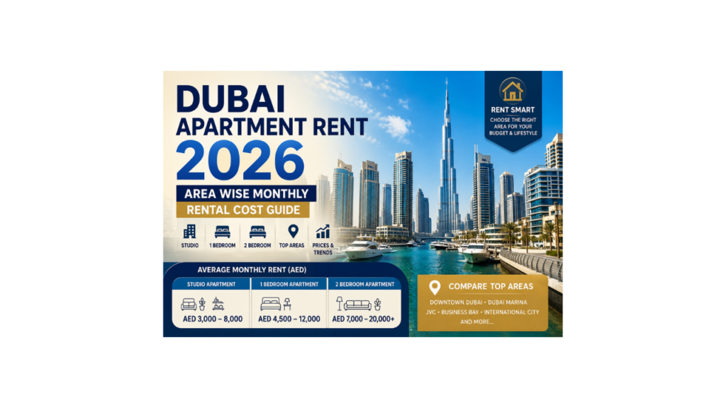 Dubai Apartment Rent 2026 – Area Wise Monthly Rental Cost Guide
